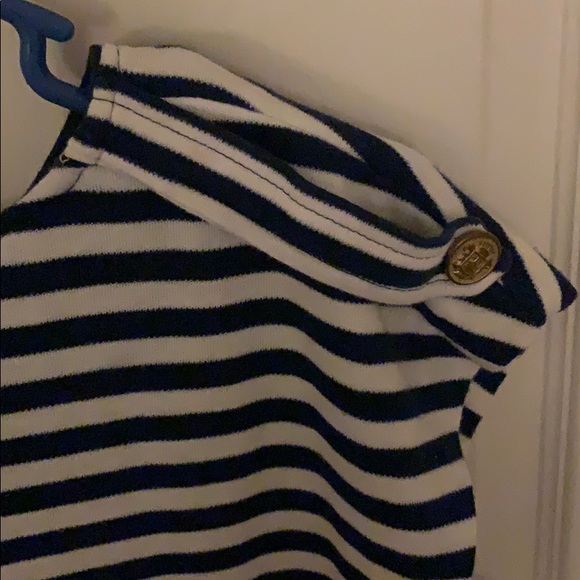 Retro Blue & White Sailor Style Drop Skit Dress - Picture 3 of 5